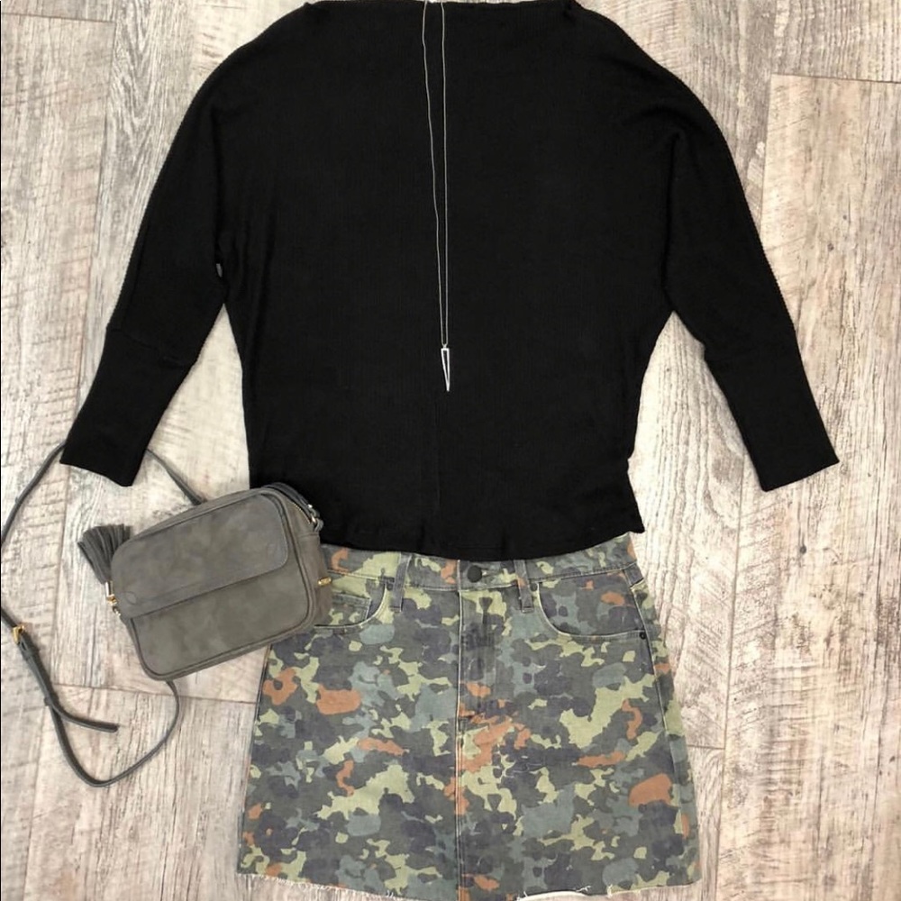 NWT Hudson Camo Denim Skirt
